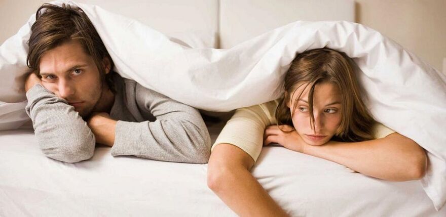 bored woman and man with weak potency