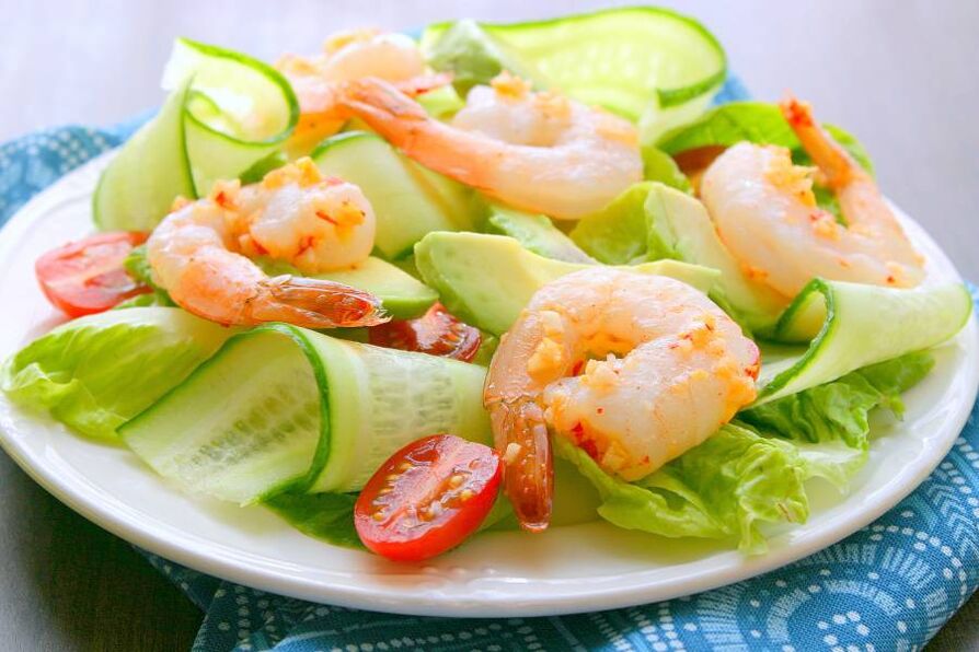 shrimp salad to boost power